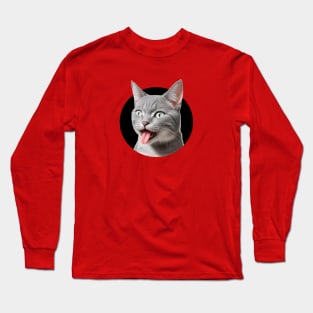 Hilarious, mocking cat. Have fun! Long Sleeve T-Shirt